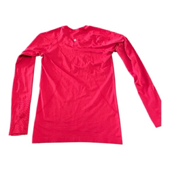 #103, Lululemon Swiftly Tech Long Sleeve Crew red long sleeve tee. Size 10 - Picture 2 of 3